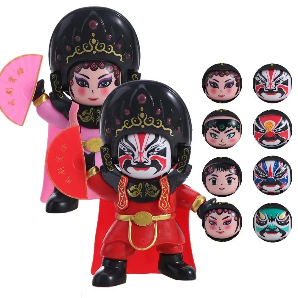 Face Change Opera Face Changing Doll Traditional Sichuan Opera Face Changing Toy Chinese 4 Facial Opera Face Makeup Toy