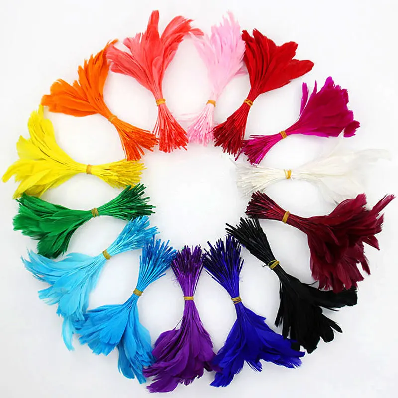 15-20cm Colorful Goose Feather Wholesale Natural Feathers for DIY Crafts Jewelry Decoration Accessories Handmade Materials