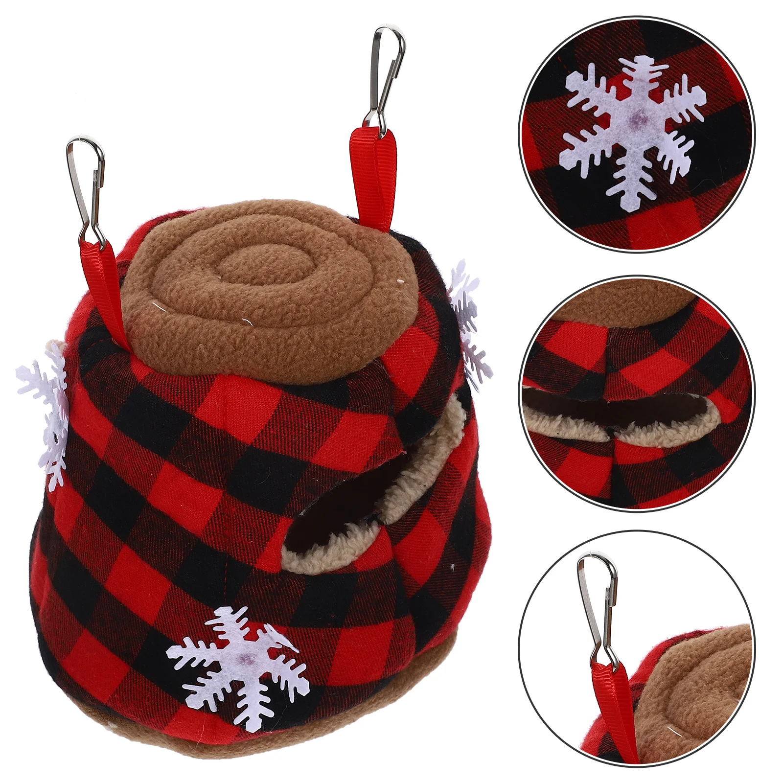 

Christmas Snowflake Cotton Safe Material Guinea Pig Hamster Bed Parrot Hammock Hanging Toy Cages Play