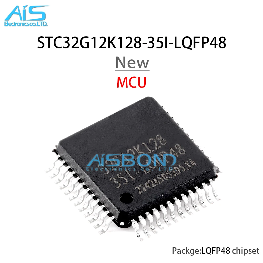 5Pcs/Lot New STC32G12K128-35I-LQFP48 STC32G12K128 35I LQFP48 32-BIT CORE MICROCONTROLLER MCU CHIP