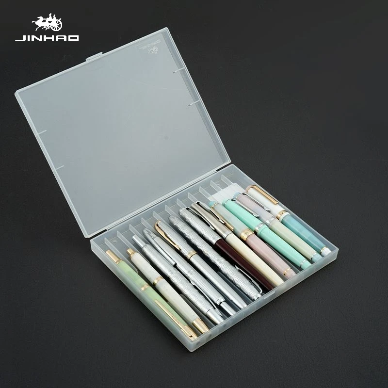 

JINHAO 12-Grid Plastic Fountain Pen Display Storage Organizer Box for Pencil Case School Supplies for HONGDIAN MAJOHN Stationery