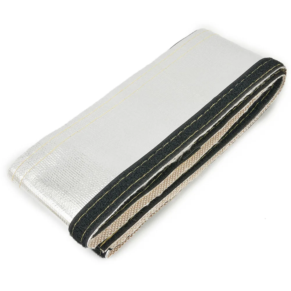 2M Metallic Heat Shield Thermal Sleeve Insulated Wire Hose Protect Cover Heat Insulation Buckle Type Fire Retardant Casing