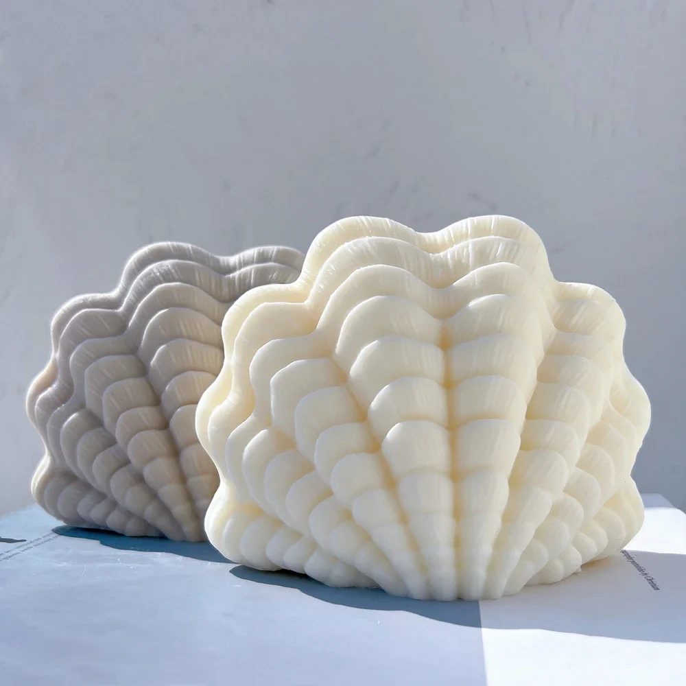 Modern Home Decorative Seashell Wax Mould Ocean Shell Candle Mold Aesthetic Decor Beach Shell Silicone Mold