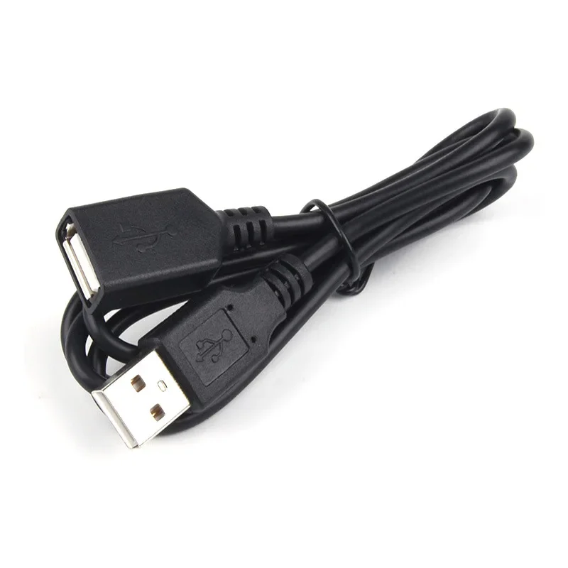 USB 2.0 Extension A Male to A Female Data Sync Black Charger Extension Cable Cord USB Cable for PC Laptop Keyboard 1M