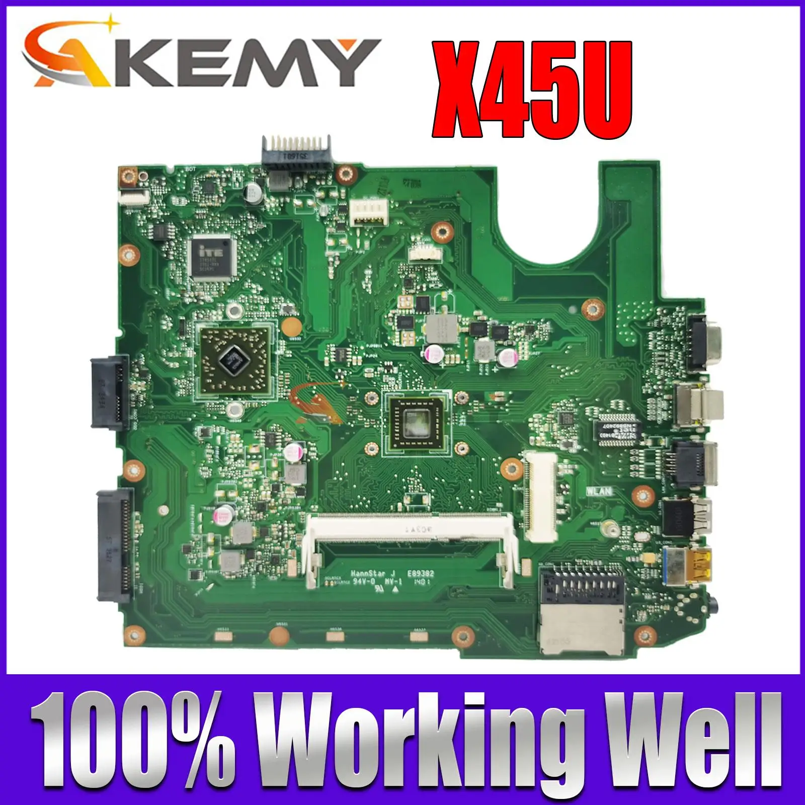 

X45U integrated MAINboard for ASUS K45U A45U Laptop Motherboard C60 100% Working Well