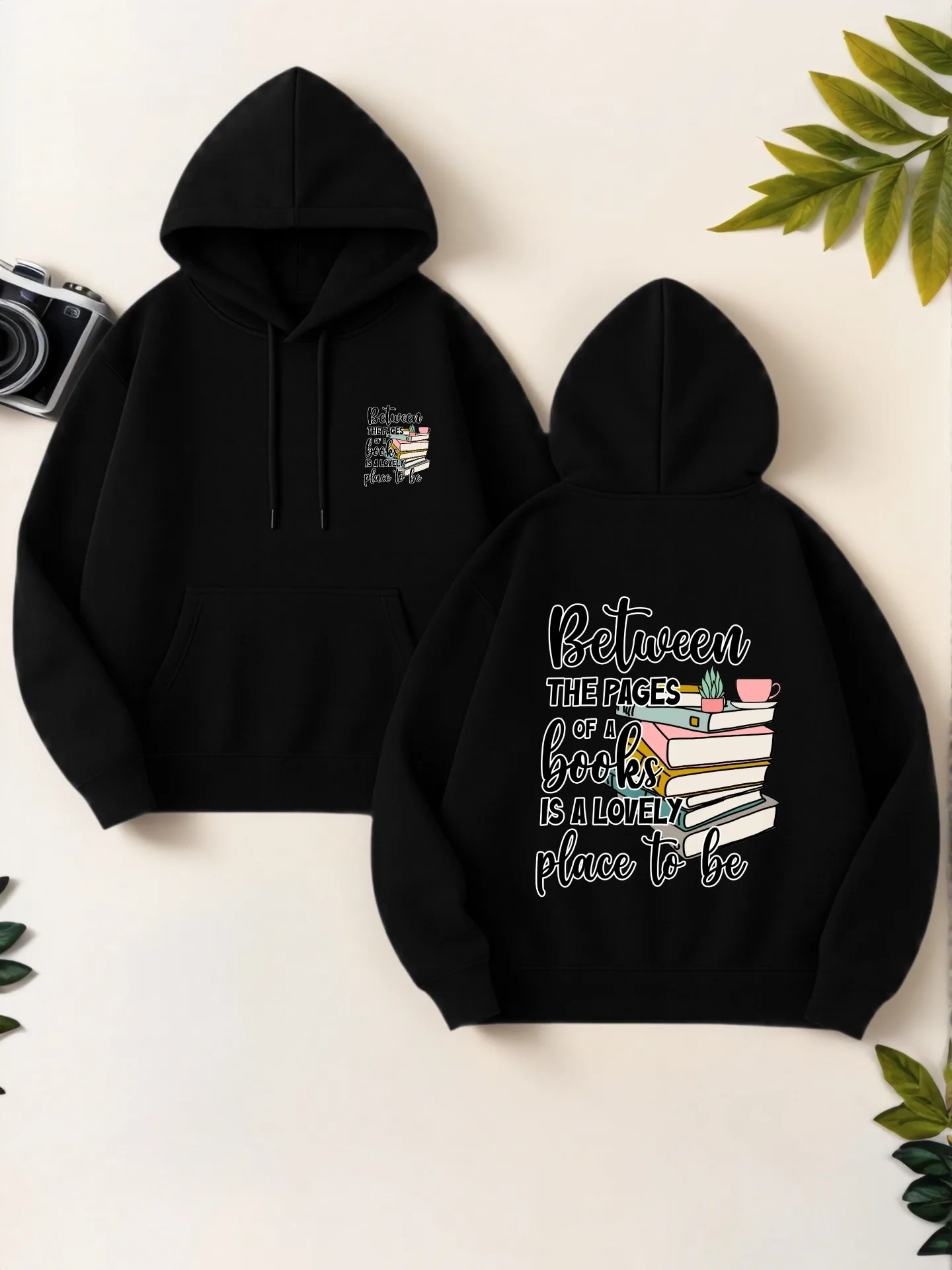 

Graphic Hoodie Women, Book - Quote Aesthetic Design, Casual Everyday Wear, Soft Fabric, For Teens