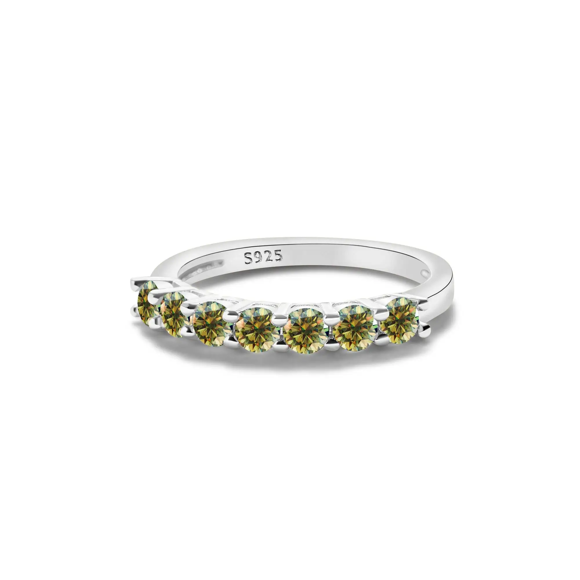 1,0 Karat Königsblau Farbe Moissan ite Ring Sterling Silber massiv Gelbgold Farbe Hochzeit Verlobung ringe für Frauen – Detail 3