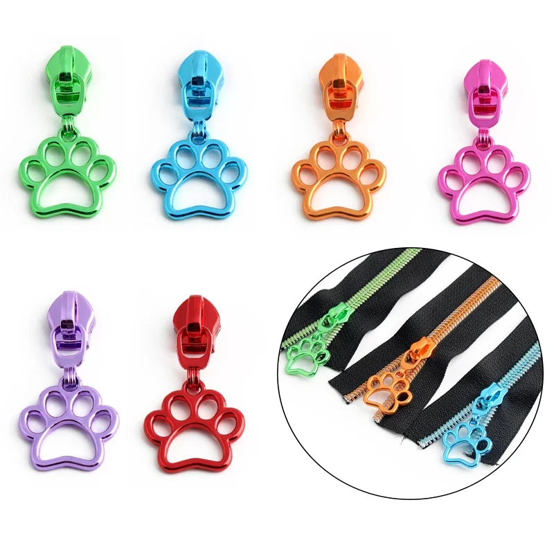 

6/10PCS Clothes Coat Zippers Pull Head Backpack Zip Repair Kit DIY Sewing AccessoriesZipper Sliders for Nylon Zips Tape