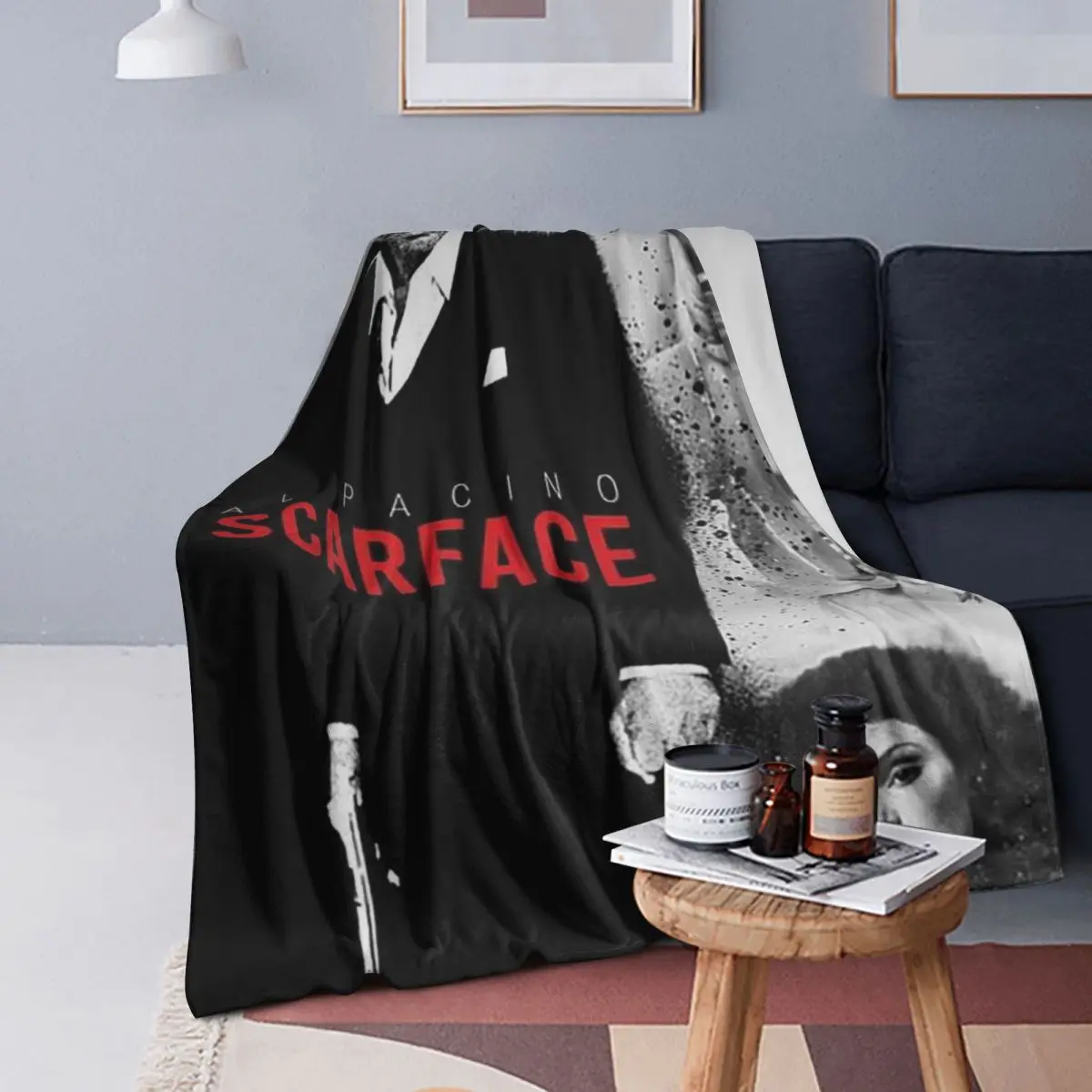 

Scarface Tony Movie Blankets Soft Warm Flannel Throw Blanket Bedspread for Bed Living room Picnic Travel Home Sofa