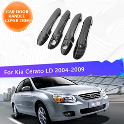For Kia Cerato Sephia Spectra LD MK1 2004~2009 Car Door Handle Cover Trim Chromium Styling Exterior Part 4PC Set Car Accessories