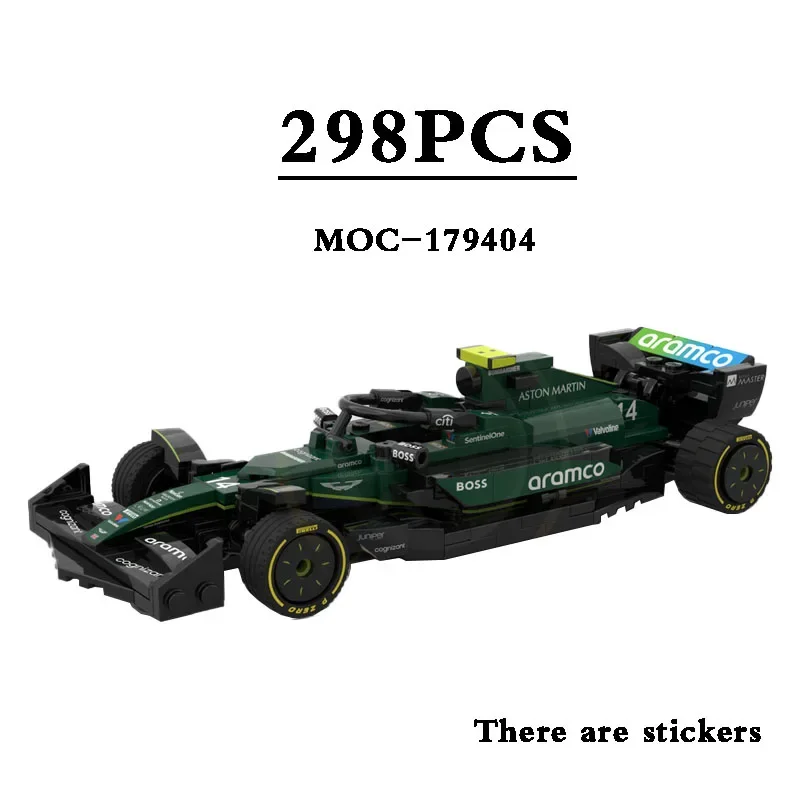 New MOC-179404F1 Eight Grid Formula Car Building Block Model Creative 298PCS Kids & Boys Birthday Christmas Toys Gift Decoration