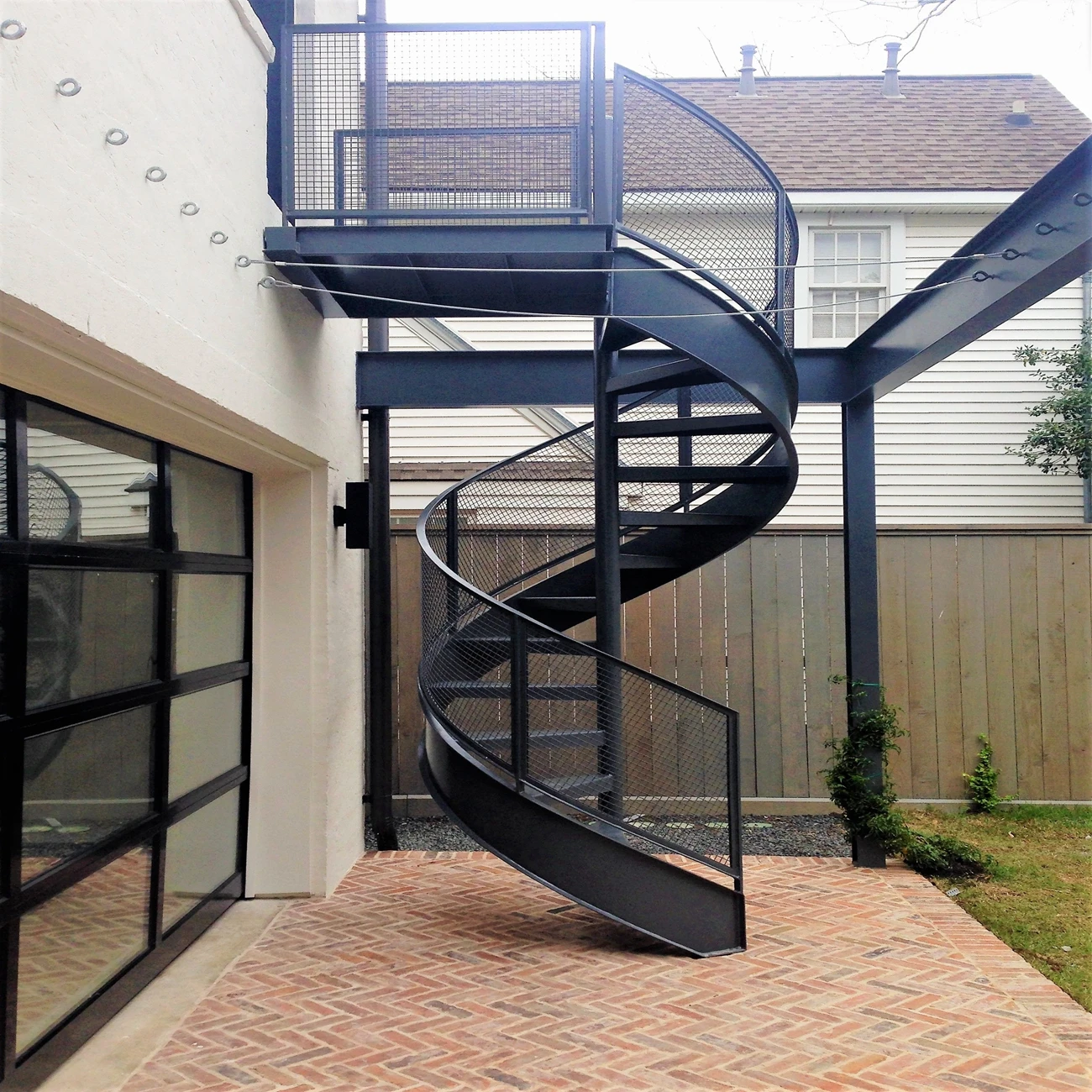 Spiral Stairs Small Aluminum Metal Beam Glass Spiral Staircase Outdoor Metal Stairs