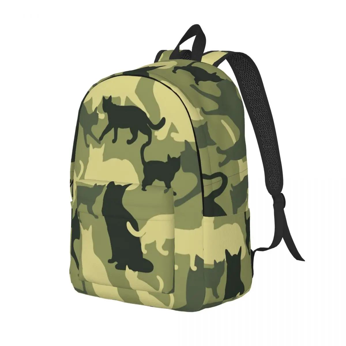 Cat Camouflage Pattern Camo Backpack for Preschool Kindergarten School Student Cute Animal Lover Book Bags Boy Girl Kids Daypack