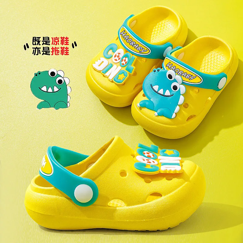 Kids Anti Slip Cartoon Boy Girls Hole Shoes Summer Kids Baby Slippers Sandals Summer Kids Shoes Soft