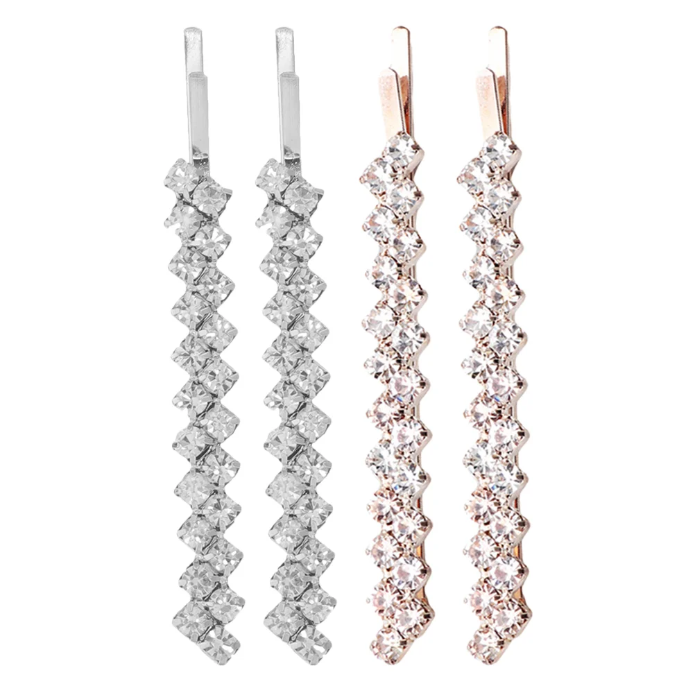 

Diamond Hair Clip Bobby Pins Bling Rhinestones Headgear Decorative Bridal Snap Clips Jewelry Accessories Metal Sparkle Bangs