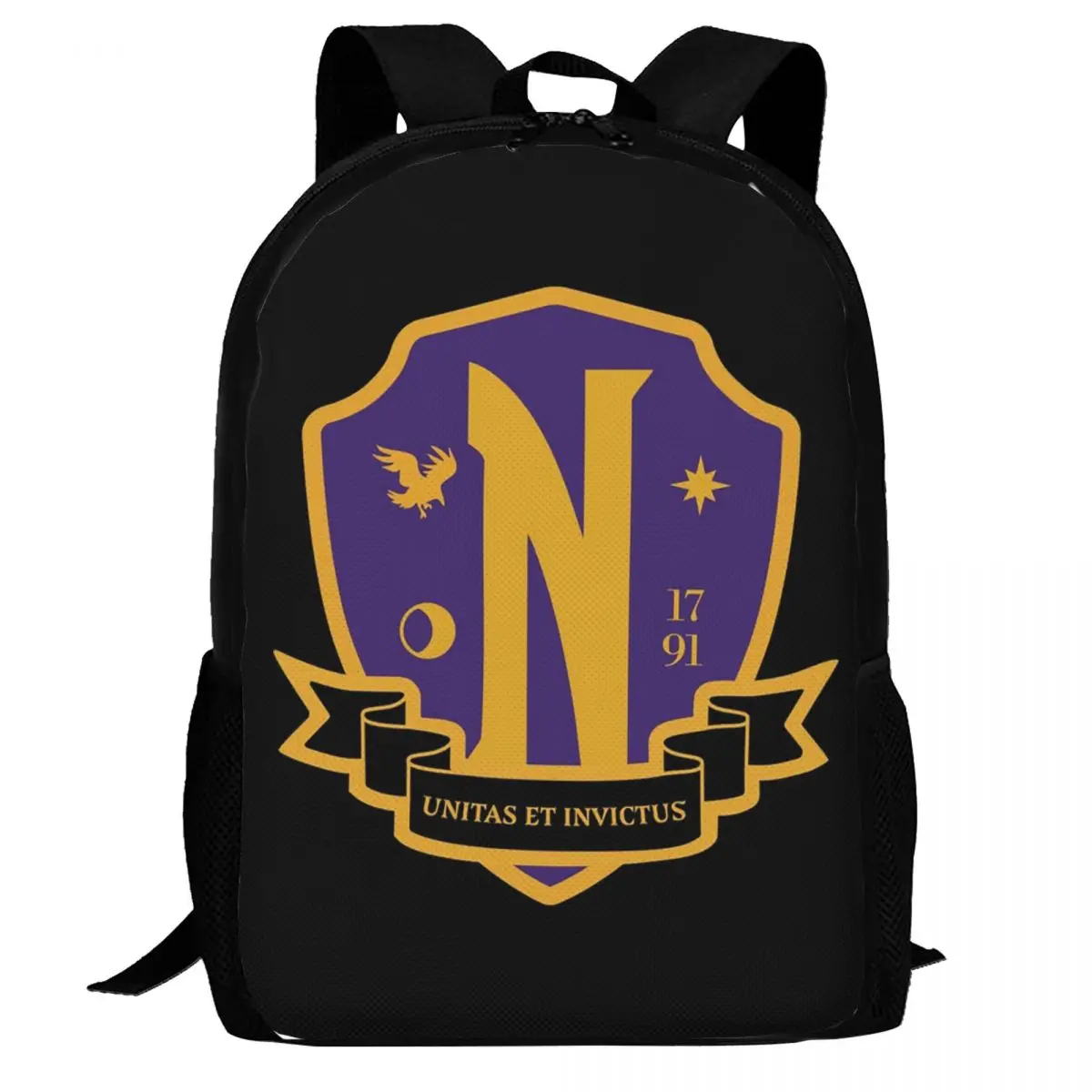 

Рюкзак Nevermore Academy Crest (clean) с гербом академии, большой вместимости, для мальчиков и девочек, школьная сумка, сумка через плечо для мужчин и женщин