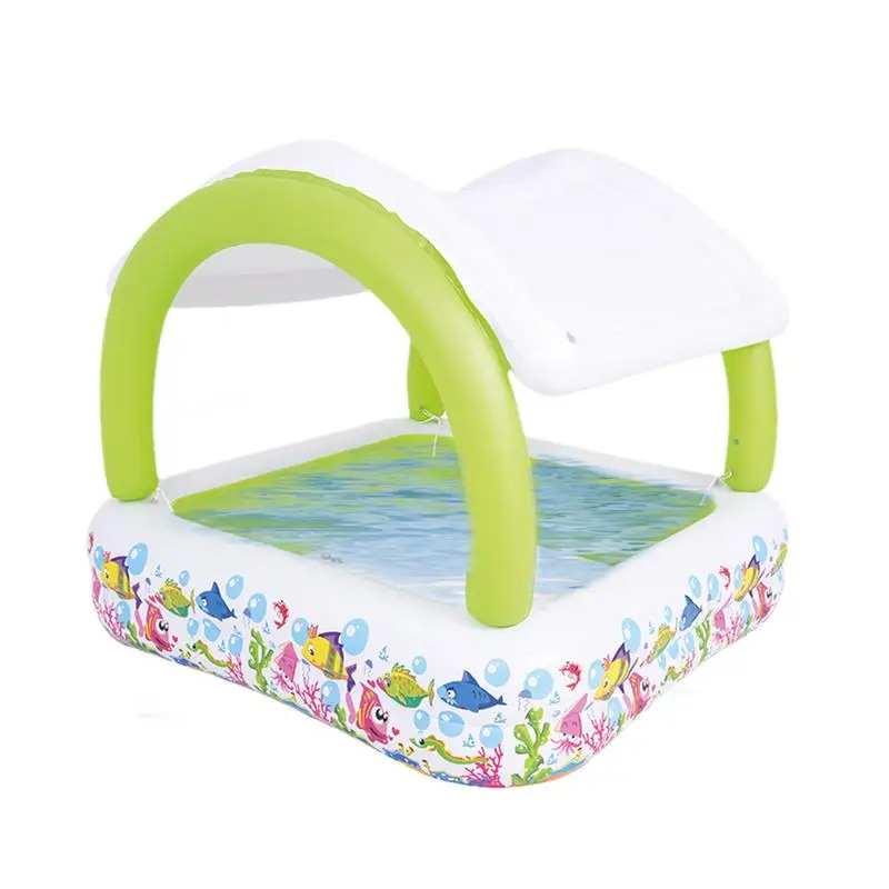 

Outdoor Kids Paddling Pools Spacious Space Paddling & Swimming Pool Safe Kids Pool With Sunshade Design For Garden Or Terrace