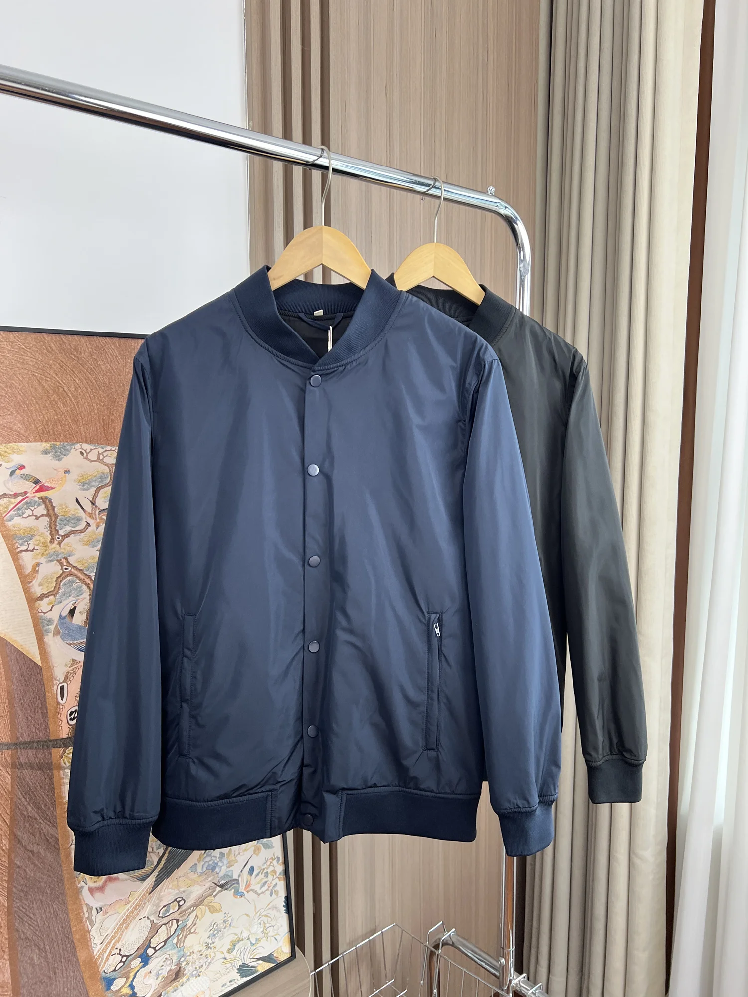 

Soft Smooth Lightweight Cotton Jaet Baseball Collar Casual Warm Outerwear for Men Autumn Winter Faion Youth Sle