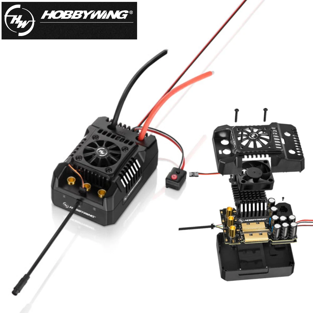 HobbyOO- Combinaison de moteur sans balais sensible EZRUN Prévention 4, HV, 300A, 6-12S, ESC, 70125SD, 560KV, 4 pôles, 1:5 RC, véhicules tout-terrain