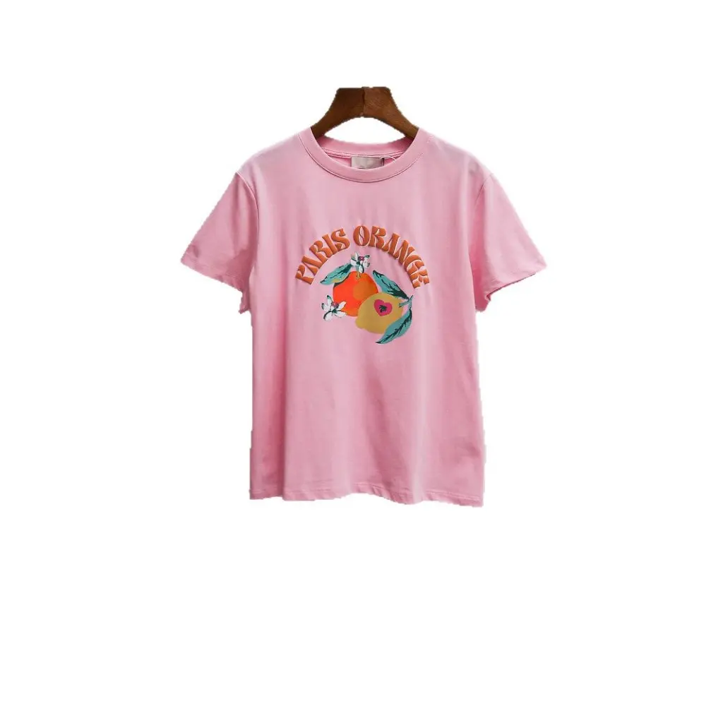 

Shenzhen Nanyou Women's Slim Fit Casual T-Shirt Summer New Versatile Loose Printed Short-Sleeved Top Classy