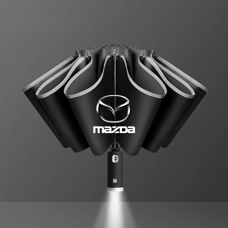 

Mazda 2 3 5 6 SKYACTIV Axela Atenza CX30 CX5 CX8 CX9 MX5 RX8 RX7 Автомобильный полностью автоматический светоотражающий зонт от солнца, складной солнцезащитный козырек