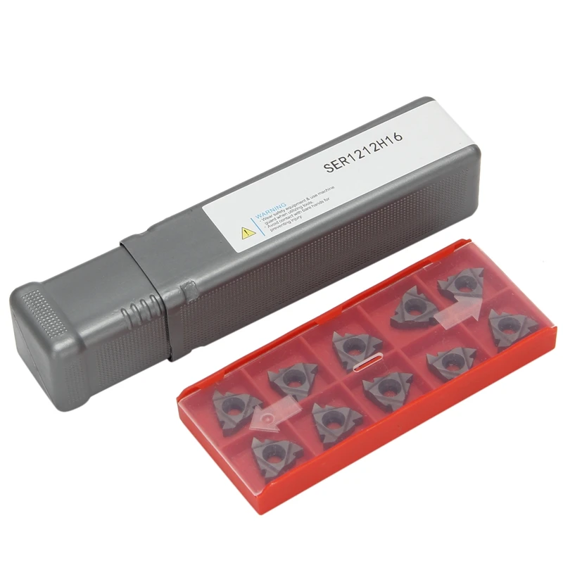 ABHU 1Pc Ser1212h16 Cnc 보링 바 홀더 + 10Pcs 16Er Ag60 선반 터닝 도구 세트 용 렌치가있는 터닝 인서트