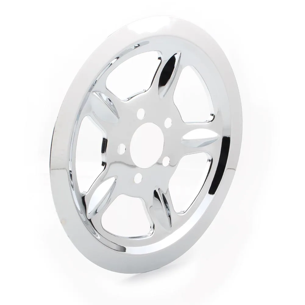 1Pc Motor Alloy Rear Pulley Cover Replacement #1201-0520 For Harley Sportster XL883 XL1200 Chrome/Black