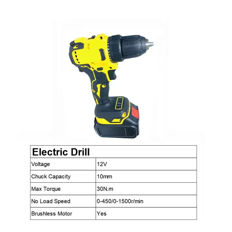 전동 드릴 키트 21v 휴대용 무선 드릴 세트 전동 공구 키트 앵글 그라인더 해머 드릴 가정용
