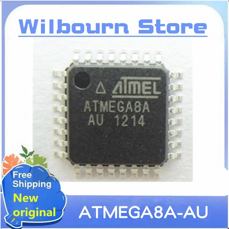 10PCS~50PCS/LOT ATMEGA8A-AU ATMEGA8A  ATMEGA8AU-TH ATMEGA8AU-TW TQFP-32 8-bit with 8K Bytes In-System Programmable Flash