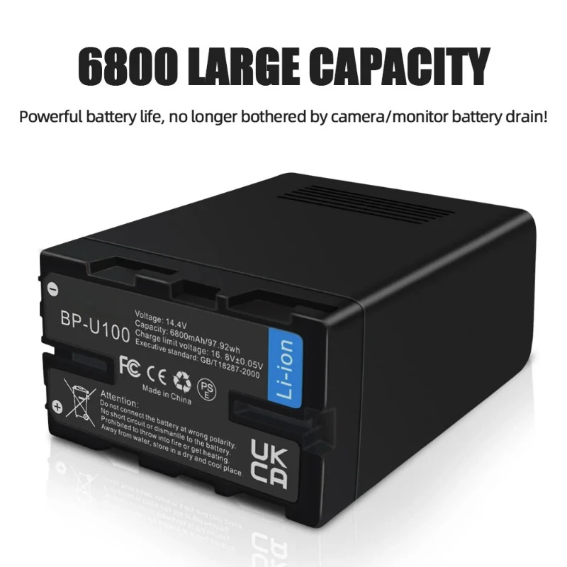 BP-U100 Battery for Sony Camera EX260 EX280 Z280 FS5 7 FX6 Z190 EX1R EX200 BP-U30 U35 U70 U90 U60  with D-Tap and USB Output