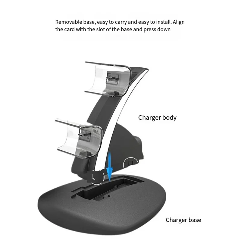 Игровой контроллер для PS5 HBP-253 Беспроводные зарядные устройства типа самолета Базовая док-станция 2-4.5H B