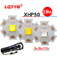 Cree XHP50.2 second generation, white, warm white, blue LED 20W emitter 3v 6v 12V, welded 16mm 20mm copper substrate