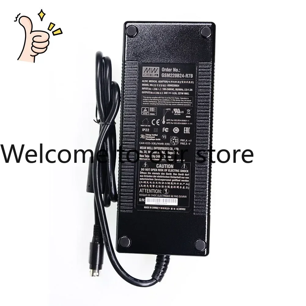 Taiwan Mingwei Medical Grade Power Adapter GSM220B24-R7B 220W 24V 9.2A New Original