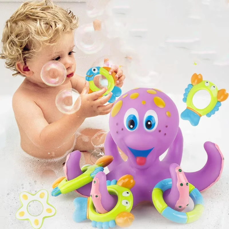 Kinder Octopus Badespielzeug Kinder Sommer Pool Interaktives Strand Schwimmen Spielen Wasserspiele Pädagogisch für Babys Kleinkinder