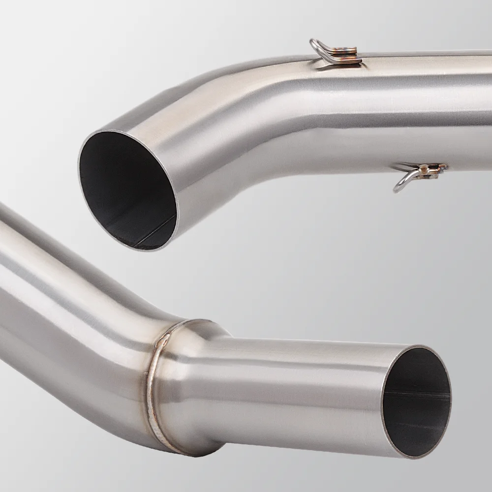 Bajaj NS200 Bajaj NS 200 الهروب موتو دراجة نارية العادم ربط RoBajaj NS200d سباق الأنابيب الفولاذ المقاوم للصدأ الكوع العادم الأنابيب #4