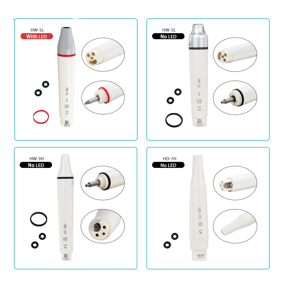 Dental Ultrasonic Scaler Handpiece Fit for WOODPECKER EMS/DTE/SATELEC Dental Detachable Piezo Teeth Whitening Cleaning Pen