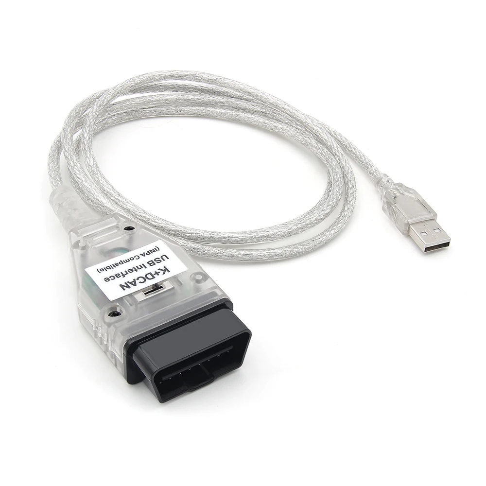 K DCAN K+CAN FTDI Chip OBD2 Auto Car Diagnostic Tools OBD 2 Scanner Switch USB Interface Cable K + DCAN Auto Tools