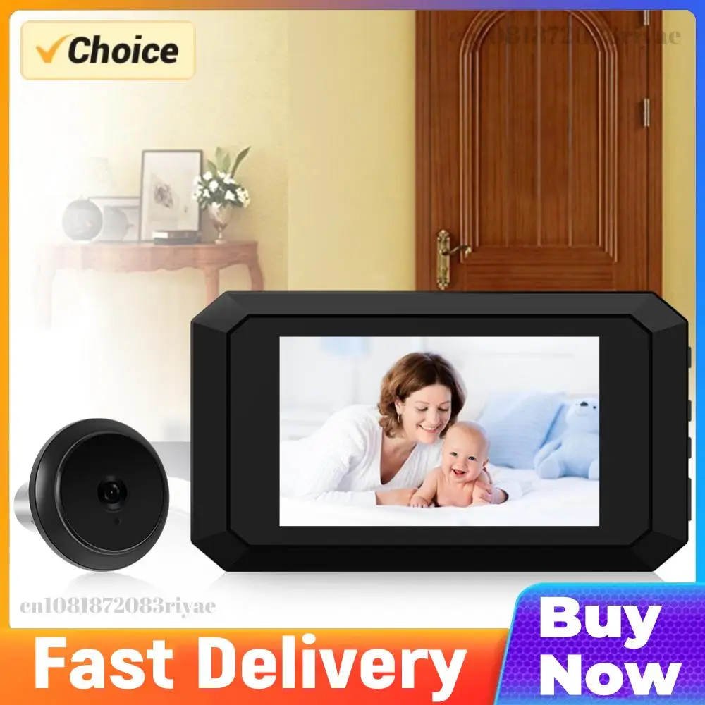 

Цифровой видеодомофон с функцией ночного видения, электронный глазок-видеокамера, запись фото, камера-глазок 1080P