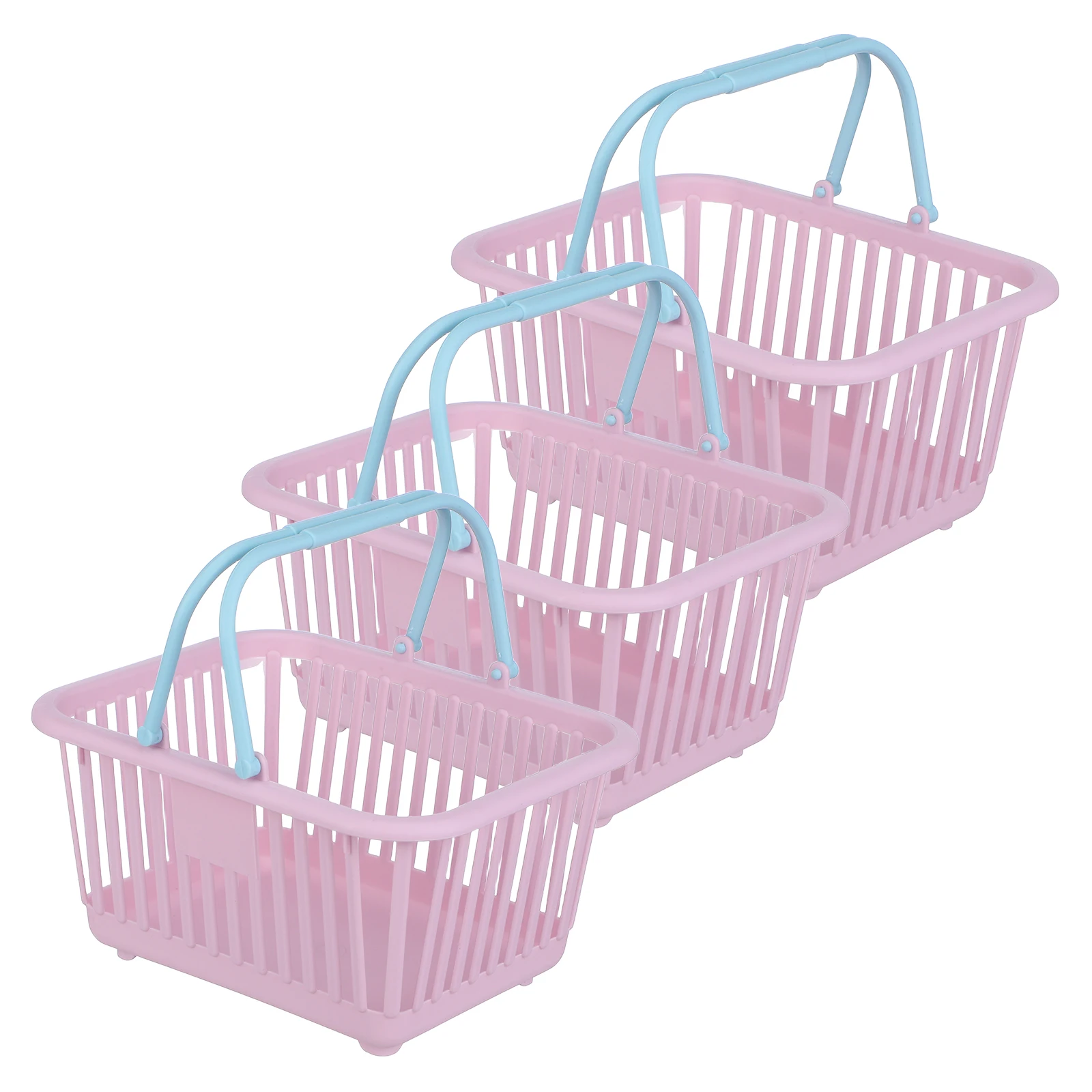 3Pcs Shopping Basket Small Grocery Container Mini Basket for Kids Pretend Play Cherry Fruit Picking Household Storage