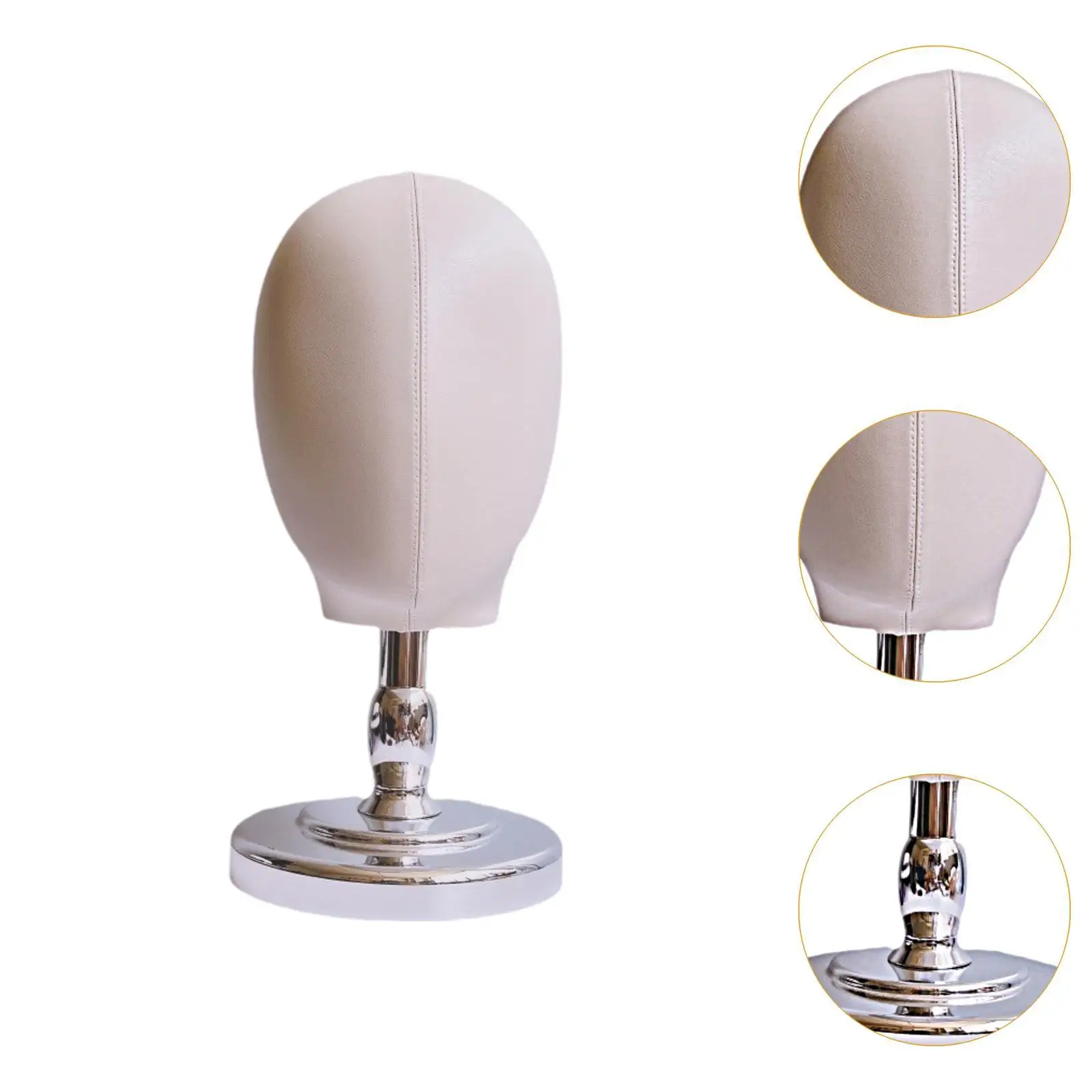 Wig Display Stand,Mannequin Head PU Leather,Wig Display Holder,Hat Display Stand for Personal Use Hats Home Shopping Mall Wig