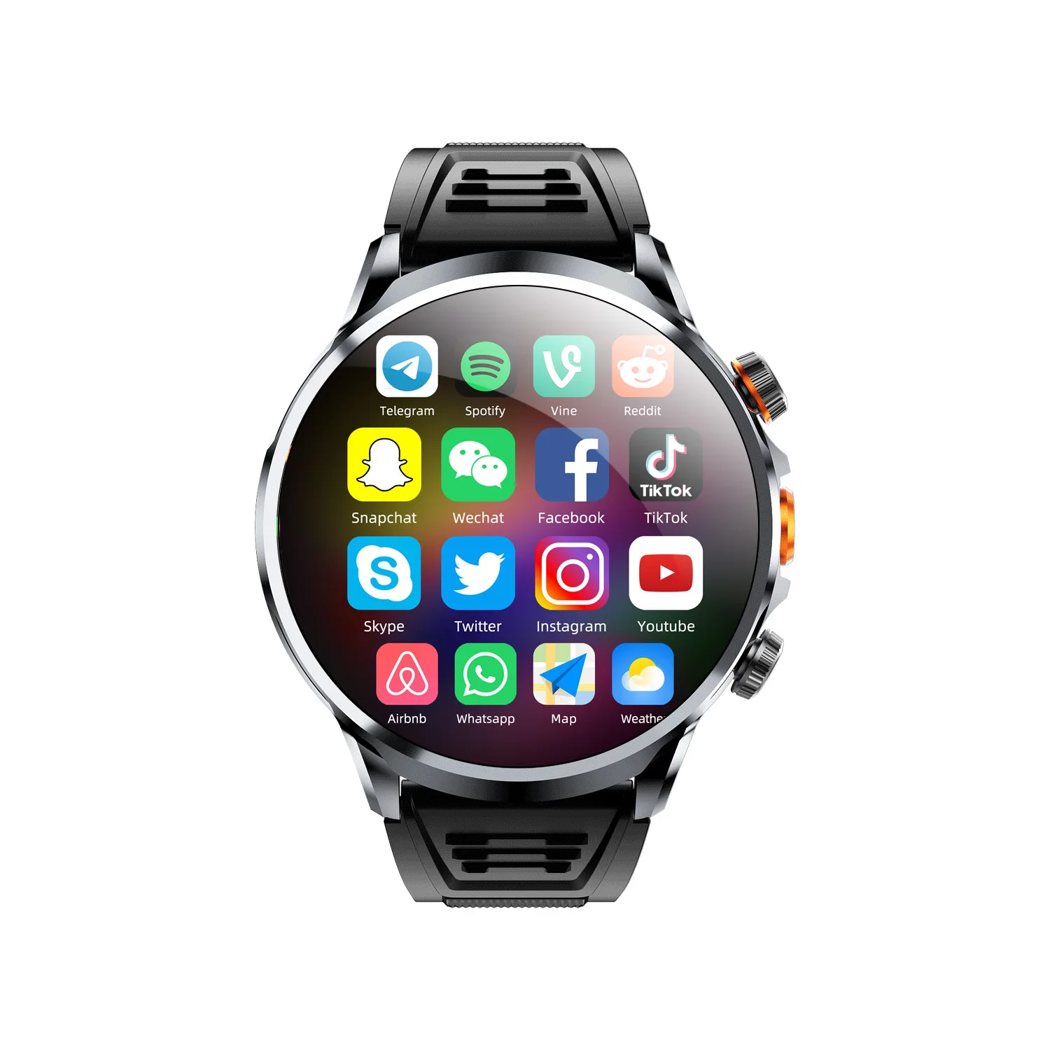 4G New Coming SIM Card BT Global Call Android Smartwatch H18 For Men With Heart Rate Gps Wifi Camera Men Smart Watch 2024