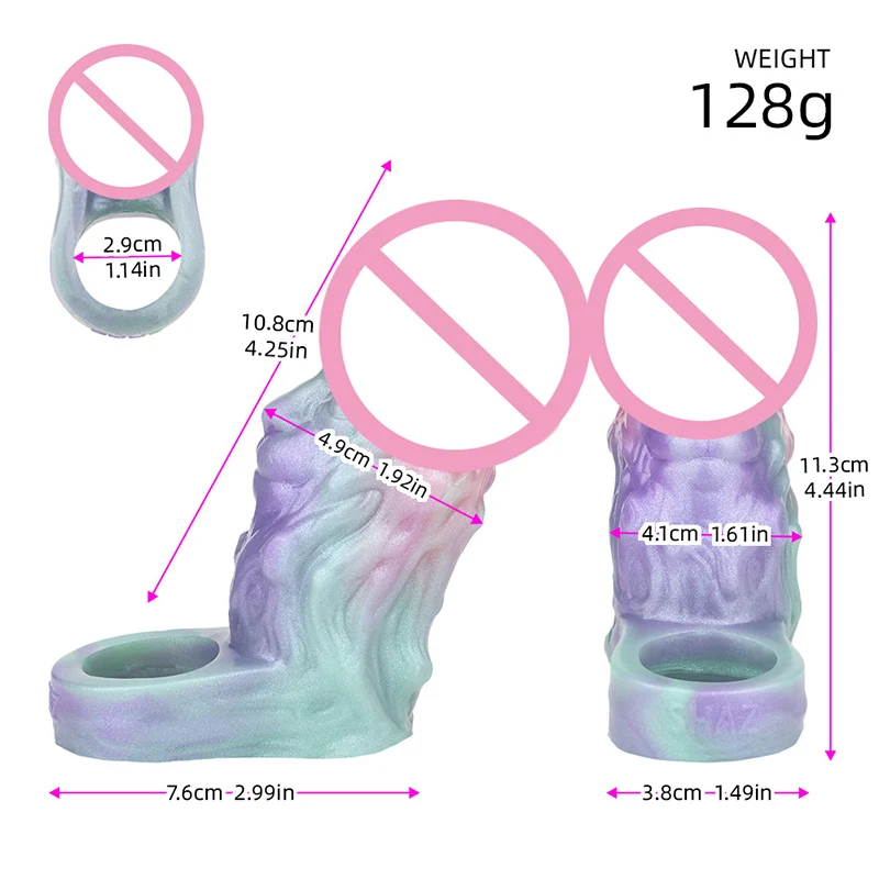 Small Soft Mushroom Cap Dildo Add-On Enlarger Case Big Head Dick Extender Penis Sleeve Case Women Masturbator Adult Sex Toys