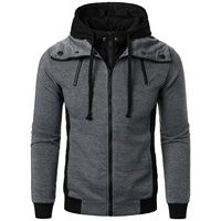 Autumn and winter men's hooded leisure sports cardigan men's hooded hoodie