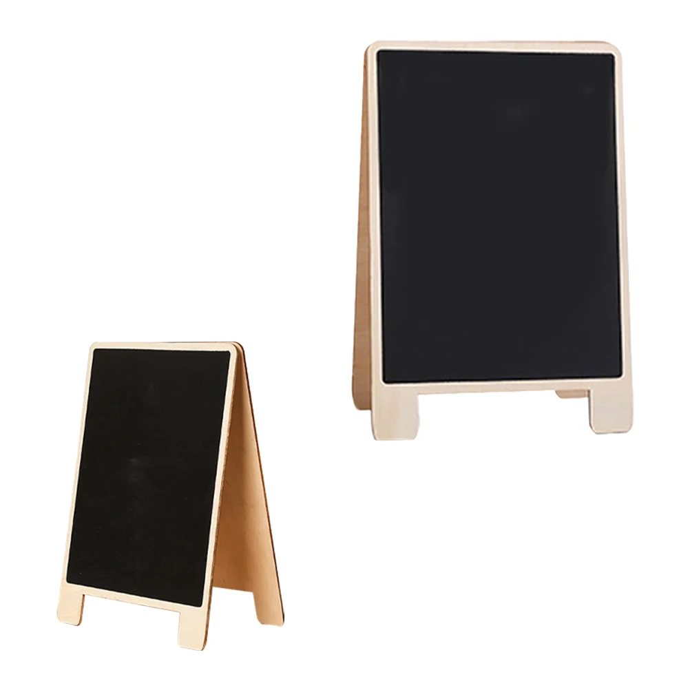 

Wooden Small Blackboard Decor Note Writing Message Board Stand Kids Bedroom Office Kitchen Double Side Home Chalkboard
