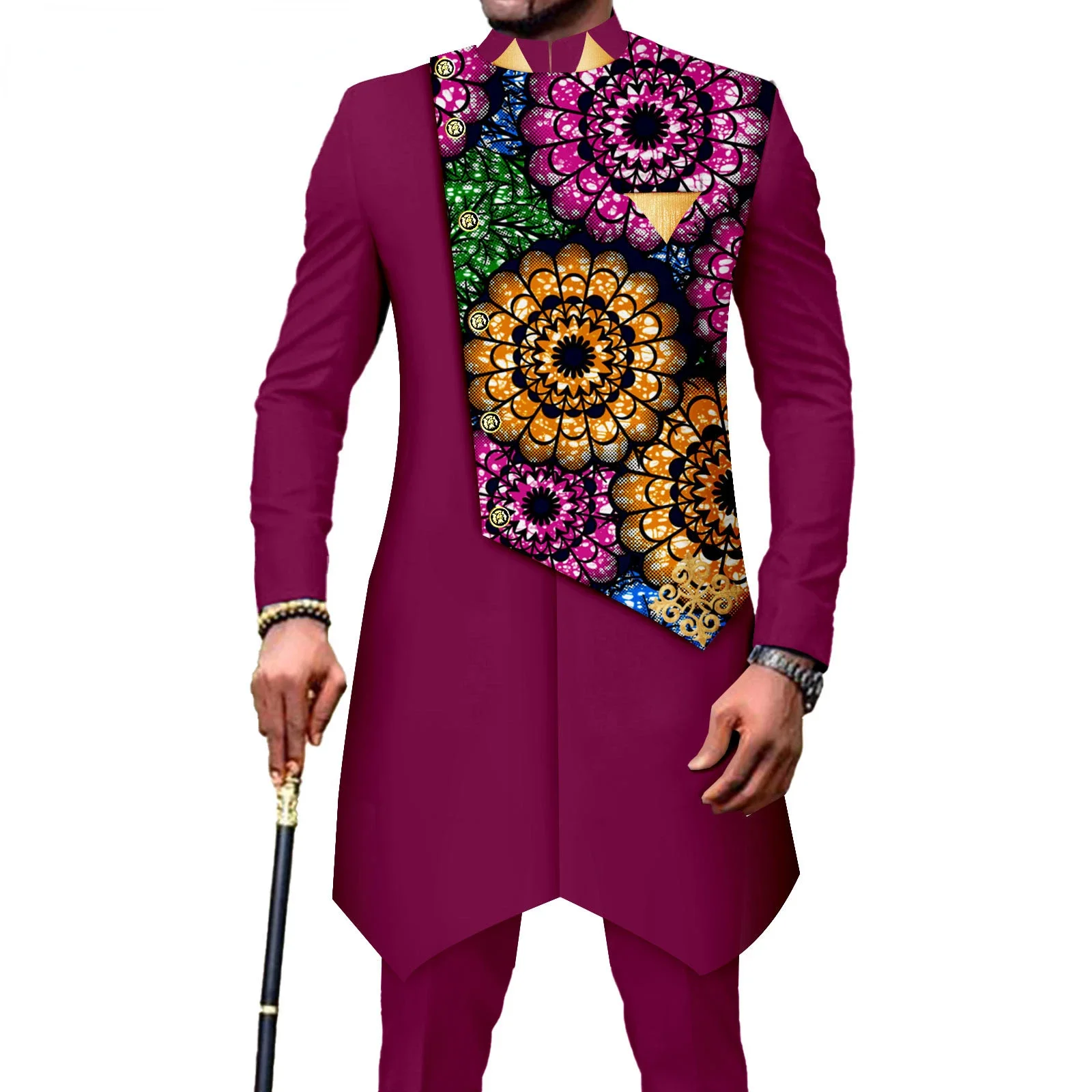 Traje de 2 piezas de corte entallado para hombre, esmoquin Formal de diseño africano para novio, boda, fiesta de graduación, mejor hombre, Blazer, Pantalones