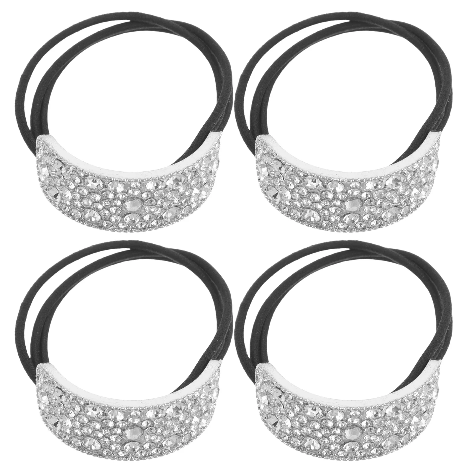

4 шт. веревка: завязки со стразами и кристаллами, эластичные держатели для хвоста, блестящие аксессуары для волос для женщин, вечерние, свадебные, путешествия