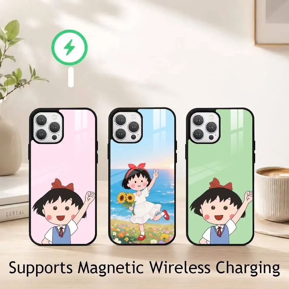 C-Chibi Maruko-chan gift Phone Case For iPhone18,17,16,15,14,13,12,11 Plus,Pro Supports Magnetic Wireless Charging