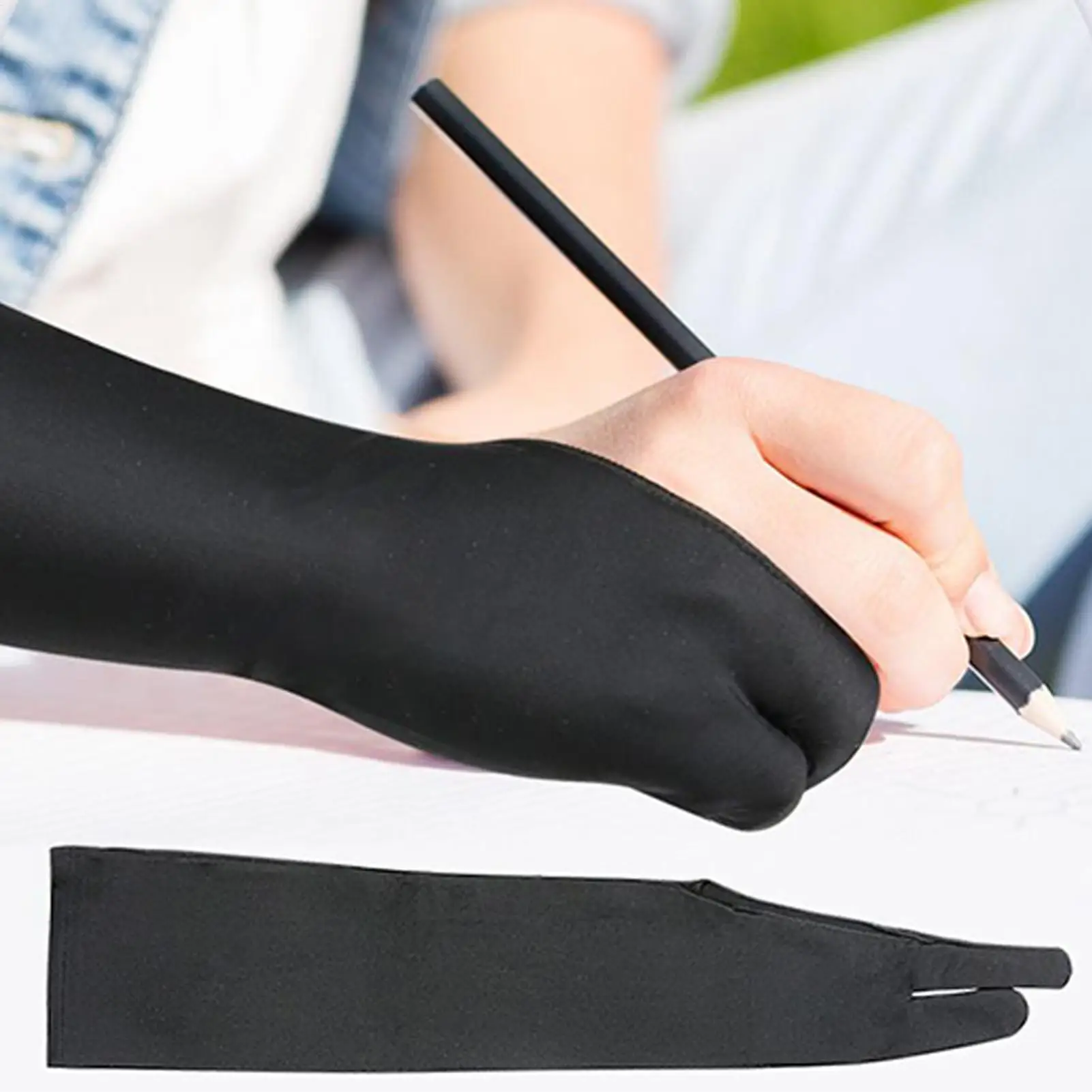 For Drawing Tablet Glove Anti-fouling Anti-Mistouch Anti abrasion and anti perspiration Two-Fingers Anti-touch Painting Glove
