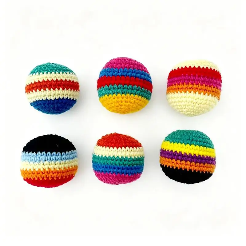 New Handmade Crochet Hacky Sacks Soft Durable Yarn Perfect for Leisure Time Outdoor Camping Backyard Games