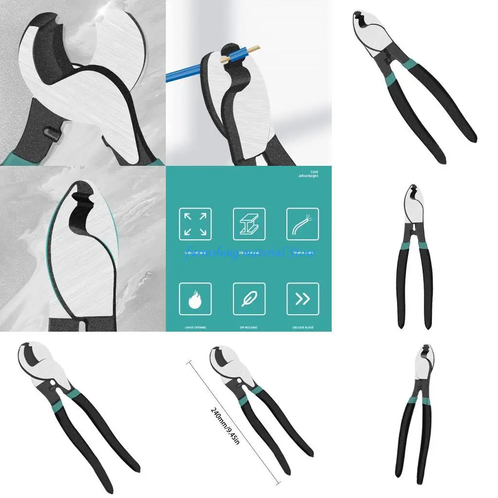 

Y5GD Cable Cutter Electrician Wire Stripping Electrical Scissors Wire Stripper Steel